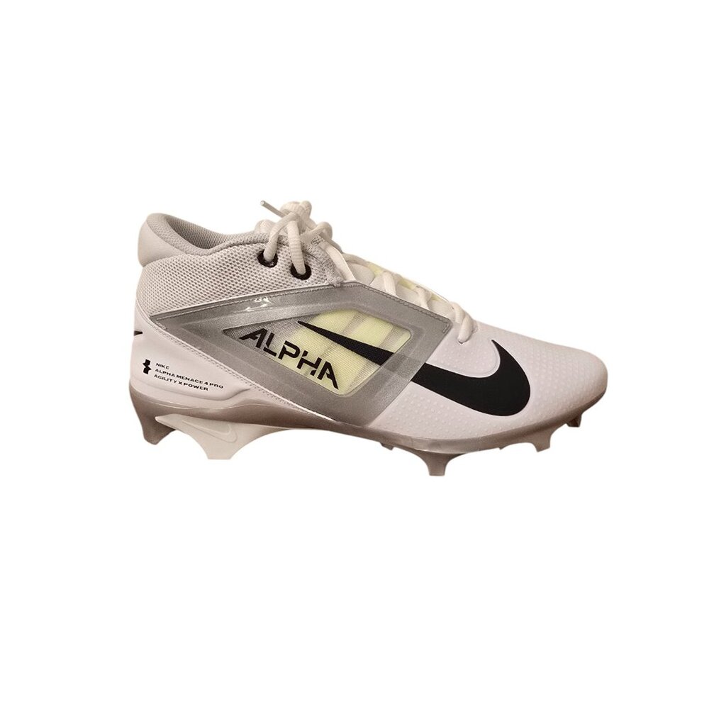 Nike Alpha Menace 4 Pro Football Cleats White Photon Dust FD7037-100 Men’s NWOB